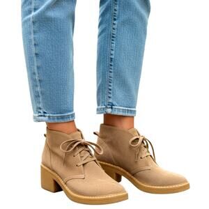 Merona 8.5 Brown Women's Ankle Boots Shoes 8 1/2 2 Inch Heel